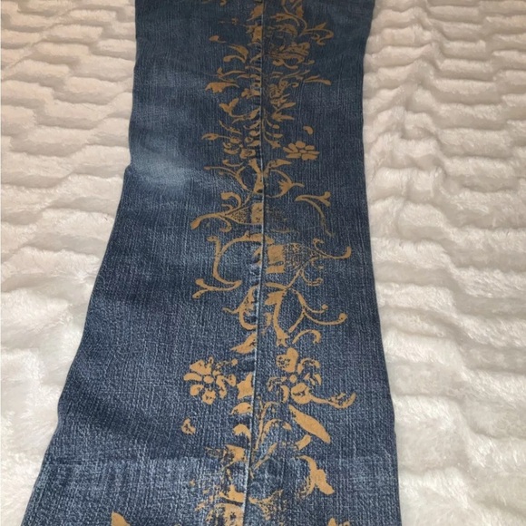 Kate Landry Women’s Wide Leg Painted Jeans Size 14 - Picture 4 of 9